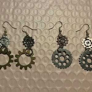 Steampunk Inspired Earrings (2 pairs)